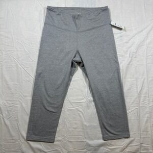 Old Navy Active Go-Dry Compression Leggings Gray XL Capri Athletic Pants NEW